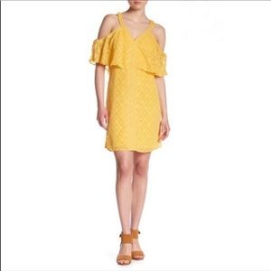 Yellow cold shoulder Dress